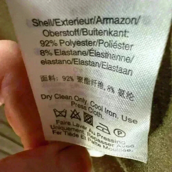 Excellent Cond, DKNY, Velvet-like pleated skirt w/ elastic waistband. Green - Picture 8 of 14
